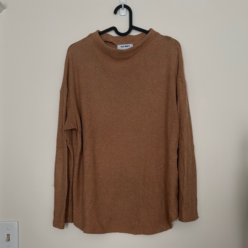 Old Navy Brown Cowl Neck Sweater